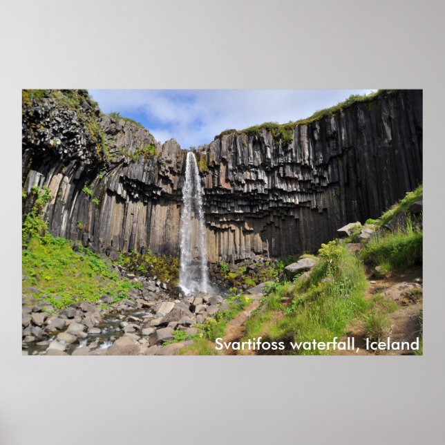 Svartifoss waterfall, Iceland Poster (Front)