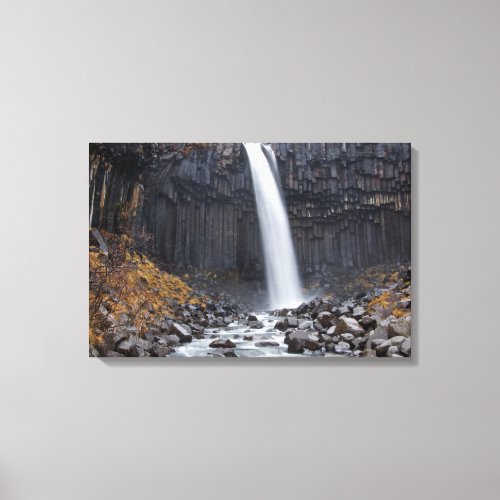 Svartifoss waterfall in Iceland canvas print
