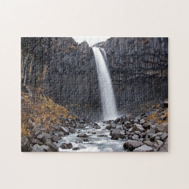 Svartifoss waterfall in Iceland jigsaw puzzle (Horizontal)