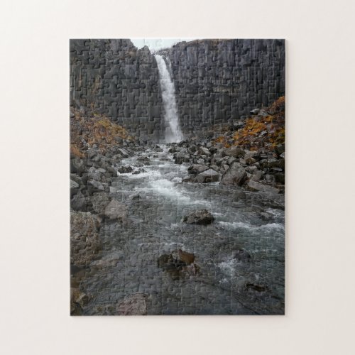 Svartifoss waterfall in Iceland Jigsaw Puzzle