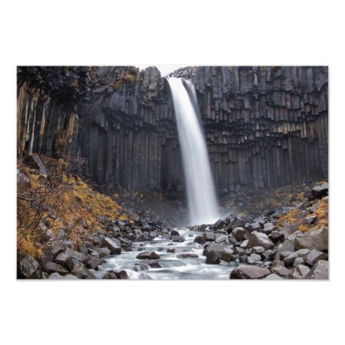 Svartifoss waterfall in Iceland photo print