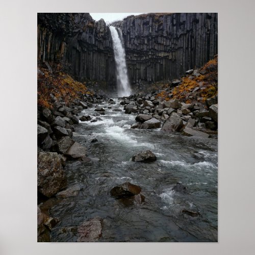 Svartifoss waterfall in Iceland poster