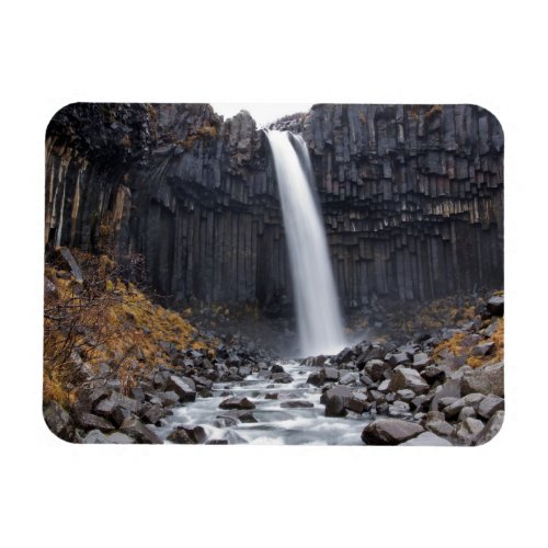 Svartifoss waterfall in Iceland rectangular magnet