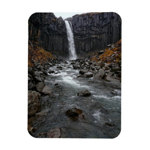 Svartifoss waterfall in Iceland vertical magnet
