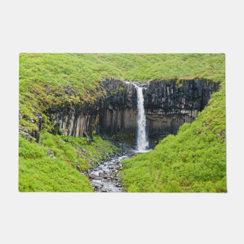 Svartifoss Waterfall in Skaftafell _ Iceland Doormat