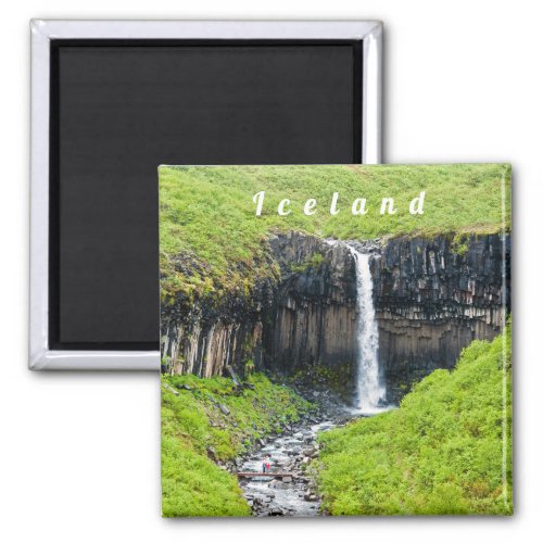 Svartifoss Waterfall in Skaftafell _ Iceland Magnet