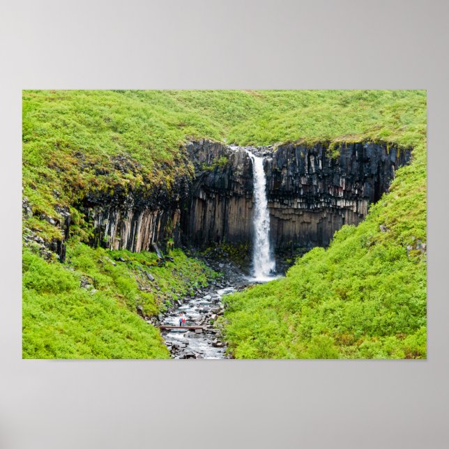 Svartifoss Waterfall in Skaftafell - Iceland Poster (Front)