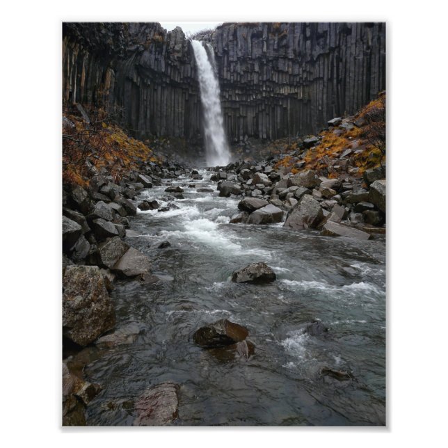 Svartifoss watervall in Iceland photo print (Front)