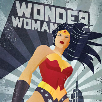 Wonder Woman Badge Reel ID Holder Nurse Teacher Student Comic