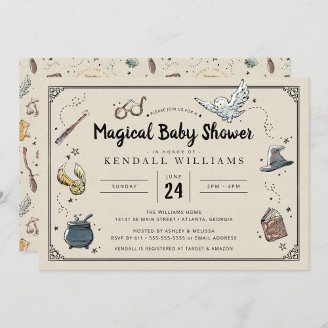 Harry Potter Ribbon Flower Pins for a Magical Baby Shower