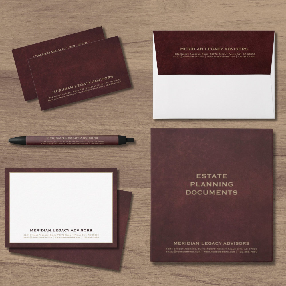 Oxblood Elegance Business Essentials