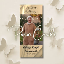 Funeral Card | Poem and Prayer Cards