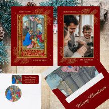 Elegant Medieval Christian Christmas Stationery