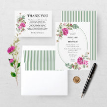 Elegant Floral Pink Peony Monogram Wedding