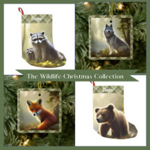 Wild Animals Christmas Stockings & Ornaments