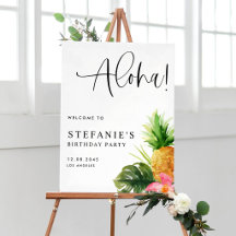 Tropical Pineapple Birthday Party Collection