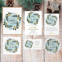 Baby Its Cold Outside Winter Blue Gold Baby Shower
