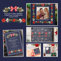 Elegant Floral Berries Christmas Celebration