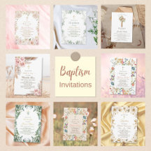 Christian Faith Baptism Invitations