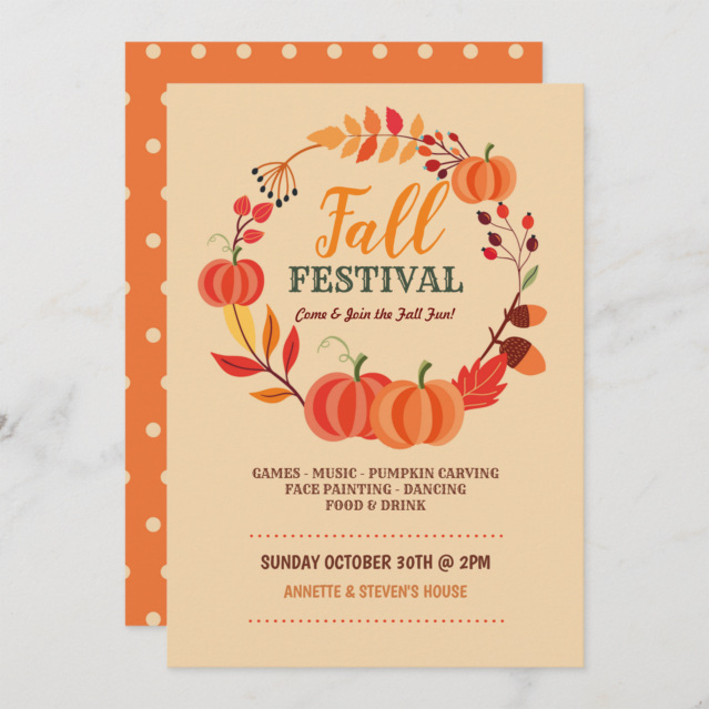 Fall Festival Invitation Design