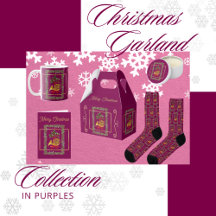 Christmas Garland Collection in Purples