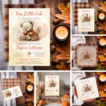 Our Little Cub Fall Teddy Bear Baby Shower