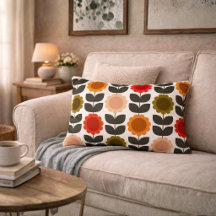  Mid-Century Modern Colored Retro Groovy Flowers 