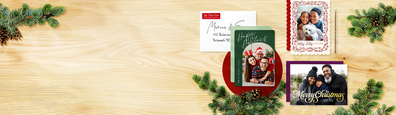 An assortment of holiday cards