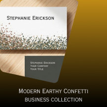 Modern Earthy Confetti Business Collection