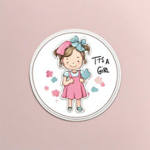 Baby announcement stickers