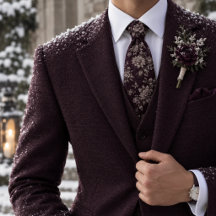 Winter Wedding Ties | Elegant Groom & Groomsmen 