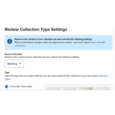 Please confirm the suggested settings and migrate your collections.