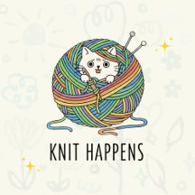 White Cat: Knit Happens