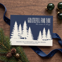 Grateful for you Corporate Winter Forest Holiday