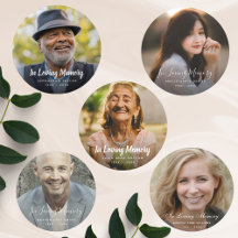 Photo Memorial Sticker Labels