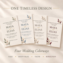 Minimalist Botanical Wedding Stationery Collection