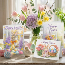 ELEGANT FLORAL HAPPY EASTER CARDS & GIFTS