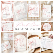 Pink Bow Baby Shower MODERN