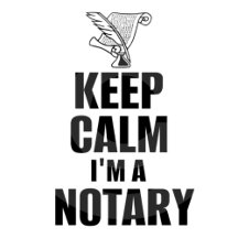 Keep Calm Notary Quill Pen and Document