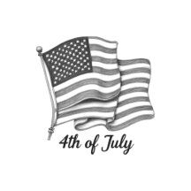 Vintage 4th of July Flag