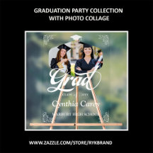 Graduation party collection with photo collage
