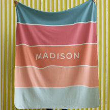 Retro Colorful Personalized Blankets