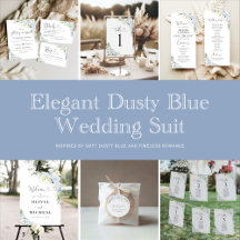 Elegant Dusty Blue Wedding Collection