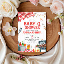 Red Gingham Baby-Q Shower Collection