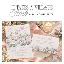 It Takes a Village Stork Baby Shower Suite