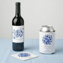 Pretty blue chinoiserie style floral wedding