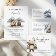 Adventure Awaits Mountains Safari Baby Shower
