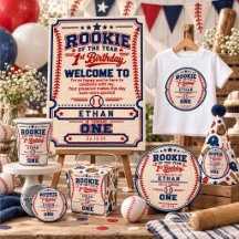 Crochet Baseball 1st Birthday Party Collection