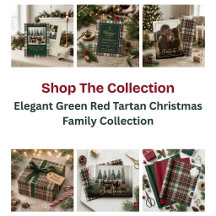 Elegant Green Red Tartan Christmas Collection 