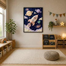 Space Adventure Nursery Wall Art